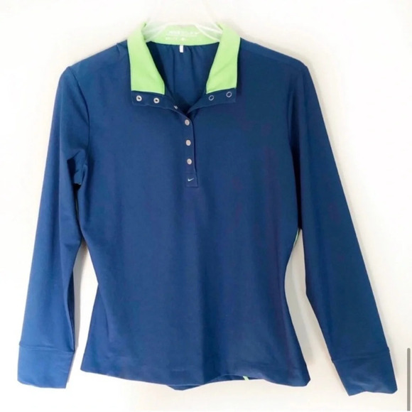 Nike Long Sleeve Golf Shirt Collared Blue Small Women’s Womens S - Picture 6 of 6